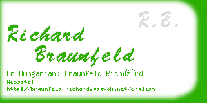 richard braunfeld business card